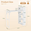 SoBuy FWT115-W Îlot Central de Cuisine à Table Pliante Extensible – Plan de Travail, Rangement – 65,3×199,5×120 cm, Blanc