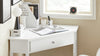 SoBuy FWT31-W Table Bureau d'Angle Bureau informatique Secrétaire avec Tiroir