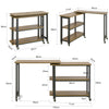 SoBuy FWT83-PF Table d'appoint Rotative à Roulettes – L133 × P30 × H69 cm, 2 Étagères