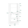 SoBuy FWT92-H-W Bureau pliable escamotable avec étagères 64 x 58 cm – Bureau ordinateur rabattable blanc gain de place