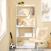 SoBuy FWT92-H-W Bureau pliable escamotable avec étagères 64 x 58 cm – Bureau ordinateur rabattable blanc gain de place