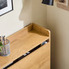 SoBuy FWT92-N Bureau Mural Pliant avec 3 Étagères Intégrées – 64×58×82 cm Déplié, 20 cm Plié, Charge 35 kg, Naturel