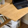 SoBuy FWT92-N Bureau Mural Pliant avec 3 Étagères Intégrées – 64×58×82 cm Déplié, 20 cm Plié, Charge 35 kg, Naturel