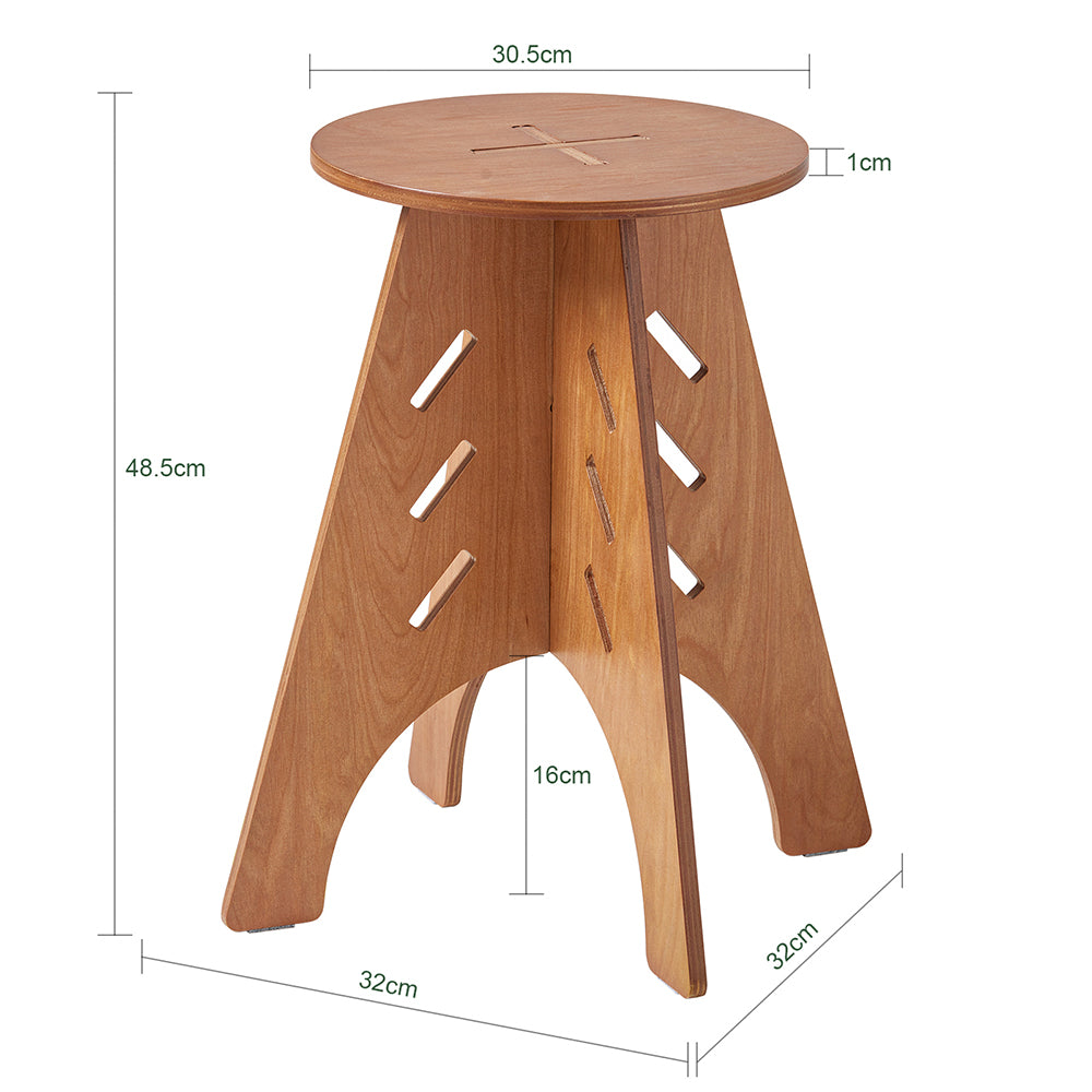 SoBuy HFBT01-K-BR Table d'appoint Ronde en Bois Table Basse Ronde Table de Nuit Table de Chevet Bouts de Canapé Marron en Tenons et Mortaises