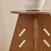 SoBuy HFBT01-K-BR Table d'appoint Ronde en Bois Table Basse Ronde Table de Nuit Table de Chevet Bouts de Canapé Marron en Tenons et Mortaises