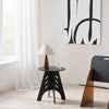 SoBuy HFBT01-SCH Table d'appoint Ronde en Bois Table Basse Ronde Table de Nuit Table de Chevet Bouts de Canapé en Tenons et Mortaises, Noir