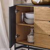 SoBuy HFSB02-SCH Buffet Bas, Commode Armoire de Rangement, Buffet Bahut, 114x40x83cm
