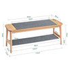 SoBuy HFSR01-N Banc à Chaussures Banc de Rangement Bout de lit Etagère à Chaussures Meuble de Rangement avec raccords à Tenon