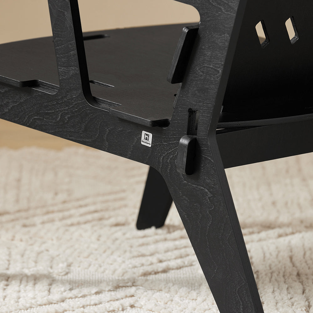 SoBuy HFST02-SCH Fauteuil Design Salon Ergonomique Chaise Fauteuil de Salon Confortable Fauteuil de Bureau en Tenons et Mortaises