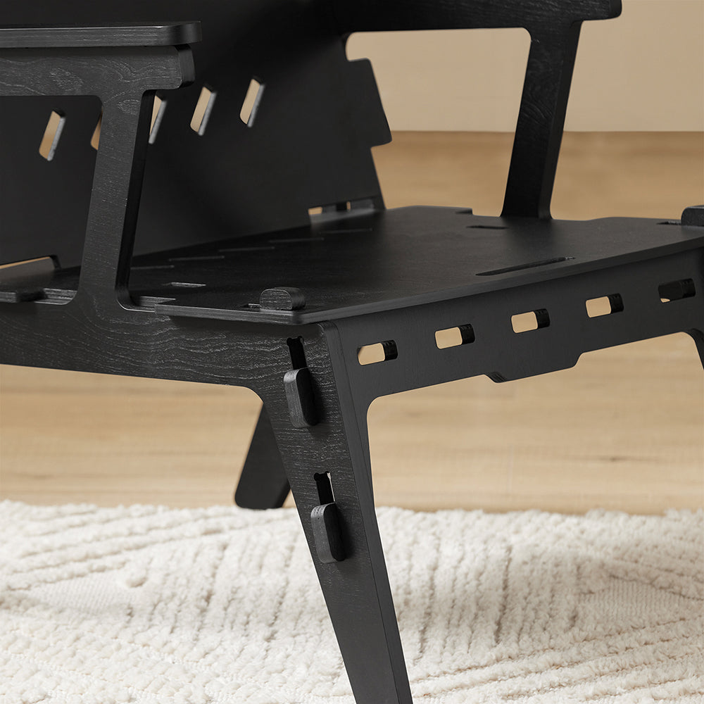 SoBuy HFST02-SCH Fauteuil Design Salon Ergonomique Chaise Fauteuil de Salon Confortable Fauteuil de Bureau en Tenons et Mortaises