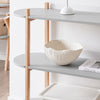 SoBuy HSTR01-H-HG Console d’Entrée avec 3 Niveaux, pour Salon et Chambre, Rangement Optimisé, Design Fonctionnel, Usage Quotidien – L100×P33×H88 cm, Bois, Gris