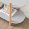 SoBuy HSTR01-HG Table d’Appoint avec 2 Niveaux, Rangement Optimisé, Design Fonctionnel, Usage Quotidien, Format Pratique – L100×P33×H52 cm, Bois, Gris