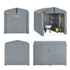 SoBuy KLS11-L-DG Grand garage moto extérieur 159 x 219 x 165 cm en aluminium avec crochets et aérations – Gris