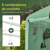 SoBuy KLS11-L-GR Abri de Jardin Imperméable avec Crochets, pour Vélo, Moto et Outils, Résistant à l’Humidité, Rangement Optimisé – L159×P219×H165 cm, Vert