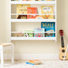 SoBuy KMB08-II-W Bibliothèque Enfant Montessori Murale, Étagère Livre Enfant 4 Niveaux, Meuble Rangement Enfant Gain de Place Blanc 80×12×118 cm
