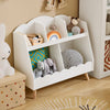 SoBuy KMB100-W Bibliothèque Enfant avec 5 Compartiments Ouverts, pour Chambre d’Enfant, Rangement Optimisé, Design Fonctionnel – L82×P35×H76 cm, Blanc