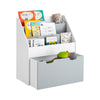 SoBuy KMB17-HG Bibliothèque Étagère à Livres Étagère de Rangement Jouets pour Enfants Porte-revues à 3 Niveaux avec 1 boîte d