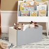 SoBuy KMB17-HG Bibliothèque Étagère à Livres Étagère de Rangement Jouets pour Enfants Porte-revues à 3 Niveaux avec 1 boîte de Rangement