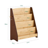 SoBuy KMB32-N Bibliothèque Enfant 4 Niveaux avec 2 Crochets – Meuble Rangement Chambre Enfant – Bois Naturel