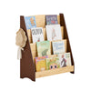 SoBuy KMB32-N Bibliothèque Enfant 4 Niveaux avec 2 Crochets – Meuble Rangement Chambre Enfant – Bois Naturel