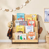 SoBuy KMB32-N Bibliothèque Enfant 4 Niveaux avec 2 Crochets – Meuble Rangement Chambre Enfant – Bois Naturel