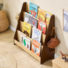 SoBuy KMB32-N Bibliothèque Enfant 4 Niveaux avec 2 Crochets – Meuble Rangement Chambre Enfant – Bois Naturel
