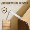 SoBuy KMB32-N Bibliothèque Enfant 4 Niveaux avec 2 Crochets – Meuble Rangement Chambre Enfant – Bois Naturel