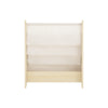 SoBuy KMB50-N Bibliothèque Enfant Meuble Rangement Jouet et Livres pour Chambre Enfant Étagère à Livre avec 4 Compartiments et 3 Poches Tissu Naturel 63x28x76cm