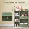 SoBuy KMB55-K-GR Bibliothèque Enfant Verte 104 cm avec 5 Compartiments Ouverts – Coins Arrondis, Anti-Basculement, PB E1, 80x34x104 cm