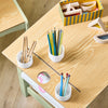 SoBuy KMB60-GR Table et Chaise Enfant avec Rangement – Bureau Enfant 2 Étagères, Porte-Papier et Rangements Stylos, Vert