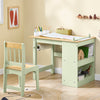 SoBuy KMB60-GR Table et Chaise Enfant avec Rangement – Bureau Enfant 2 Étagères, Porte-Papier et Rangements Stylos, Vert