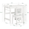 SoBuy KMB60-W Table Enfant avec Chaise Ensemble 2 Pièces Table et Chaise pour Enfant Bureau avec 2 Étagères Porte-Papier et Rangements Stylos Blanc 80x54x65