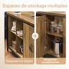 SoBuy KNL01-F Ìlot Central Cuisine Industriel 170 cm – Plan de Travail XXL, Buffet Bar Vintage