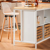 SoBuy KNL09-WN Meuble Îlot Central de Cuisine 3-en-1 Buffet Salle à Manger avec 4 Compartiments Ouverts et Placard Meuble de Cuisine 170x60x89 cm Blanc