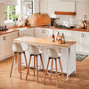 SoBuy KNL09-WN Meuble Îlot Central de Cuisine 3-en-1 Buffet Salle à Manger avec 4 Compartiments Ouverts et Placard Meuble de Cuisine 170x60x89 cm Blanc
