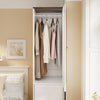 SoBuy KSB03-W Armoire Penderie 2 Portes pour Chambre – Penderie et 3 Étagères, Anti-Basculement – 45×55×187 cm, Blanc