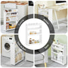 SoBuy NSR01-W Chariot de Rangement avec Roues et 4 Niveaux, Format Compact, Rangement Optimisé, Design Fonctionnel, Usage Quotidien – L60×P18×H82 cm, Blanc