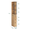 SoBuy NSR13-N Meuble 20 cm Entre Frigo et Mur – Rangement Gain de Place, Style Naturel