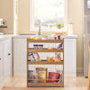 SoBuy NSR01-PF Étagère de Niche à roulettes en Bois Meuble de Rangement Cuisine Salle de Bain Chariot Placard Alcôve