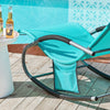 SoBuy OGS28-HBx2 Lot de 2 Chaise Longue Transat de Jardin Bascule avec Appui-tête Réglable et Pochette latérale