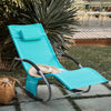 SoBuy OGS28-HBx2 Lot de 2 Chaise Longue Transat de Jardin Bascule avec Appui-tête Réglable et Pochette latérale