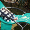 SoBuy OGS28-TB Chaise Longue Transat de Jardin Bascule avec Appui-tête Réglable et Pochette latérale