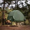 SoBuy OGS32-II-GR Tente de Camping 3 en 1 avec Lit de Camp et Moustiquaire – 1 Personne, L193×P160×H86 cm, Charge 114 kg, Gris