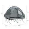 SoBuy OGS32-II-L-HG Tente de Camping 2 Personnes – Crochet Lampe, 4 Poches Chaussures, Moustiquaire, Charge 180 kg, 193×188×145 cm, Gris