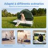 SoBuy Tente de Camping extérieure Tentes Double avec Crochet pour Lampe et Sacs de Rangement pour Chaussures Tente 3-en-1