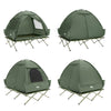 SoBuy OGS32-II-L-GR Tente de Camping 3 en 1 avec Lit de Camp et Moustiquaire – 2 Personnes, L193×P188×H145 cm, Charge 180 kg, Gris