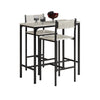 SoBuy OGT03-HG Ensemble Table Haute + 2 Tabourets – Table 87 cm, Tabourets Rangeables, Style Industriel Bois et Métal Noir