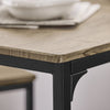 SoBuy OGT03-N Ensemble Table Haute avec 1 Table et 2 Tabourets, Format Gain de Place, Format Compact, Style Industriel, Usage Quotidien – Bois + Métal, Naturel