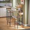 SoBuy OGT03-XL Table Haute avec 2 Tabourets de Bar – 100 cm, Tabourets Rangeables, Style Industriel