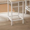 SoBuy OGT11-WN Table Haute avec 4 Tabourets – Mange-Debout Industriel 100×60 cm, Blanc/Naturel